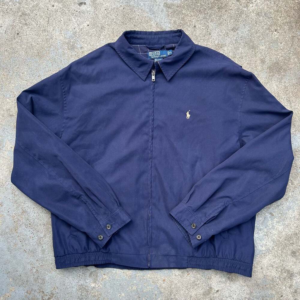 Vintage 90s Polo Harrington Jacket Navy Jacket